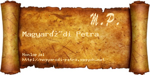 Magyaródi Petra névjegykártya